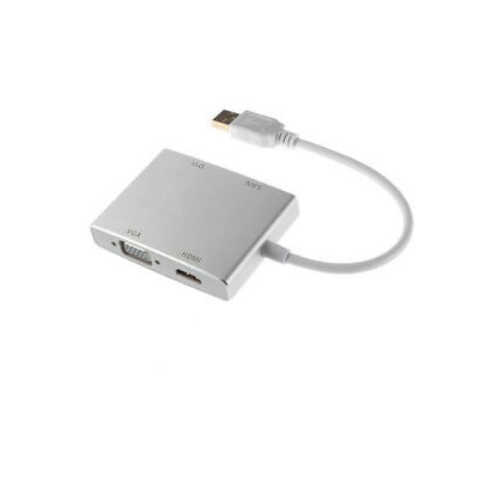 USB 3.0 to HDMI / DVI / VGA External Graphics Video Card Adapter W/ Network Lan