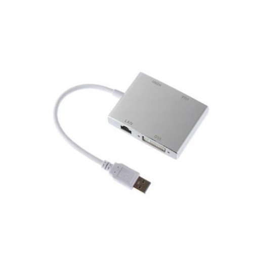 USB 3.0 to HDMI / DVI / VGA External Graphics Video Card Adapter W/ Network Lan