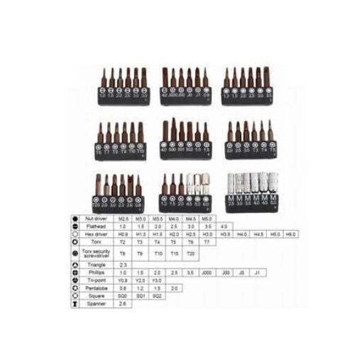 Jakemy 61 in 1 Screw Driver Repair Tools For Electronic PC Laptop Repair JM-8166