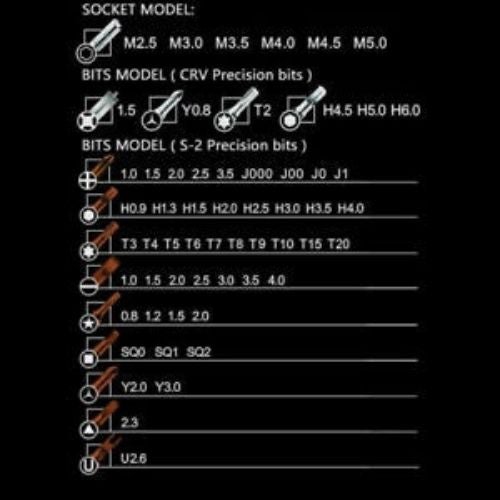 Jakemy 61 in 1 Screw Driver Repair Tools For Electronic PC Laptop Repair JM-8166