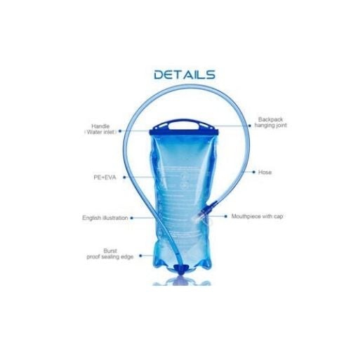 Hiking Hydration Bladder Bag Backpack Pack Water Reservoir Camping Fits 2L
