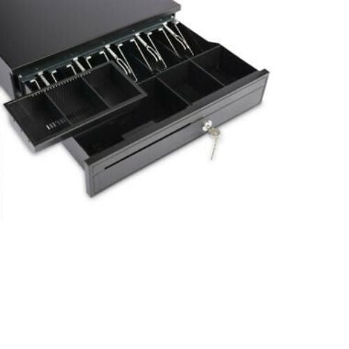 Cash Drawer Box Works Compatible Epson POS Printers w/5Bill &5Coin Tray