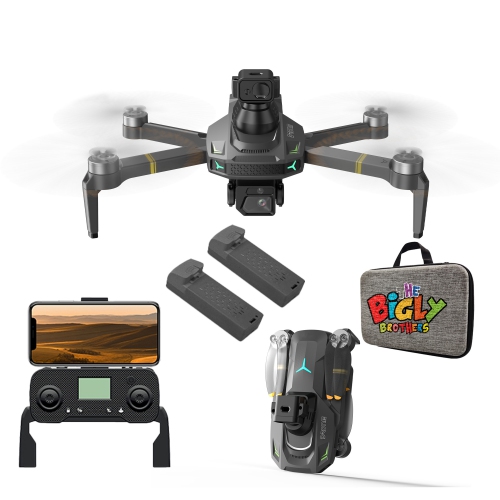 The Bigly Brothers E59 Delta Orange Mark II with Camera, GPS 4k Drone, HD picture and Video, 1km flight range, and Backpack with 2 batteries Included