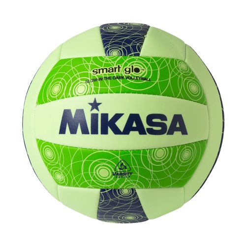 Mikasa VSG Ballon de Volleyball Phosphorescent - Volleyball de Plage Smart Glo, Taille Officielle 5