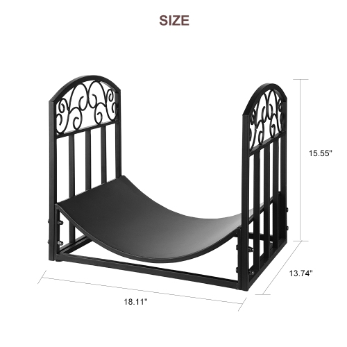 Metal Firewood Rack Holder,Fireplace Firepit and Wood Stove for Outdoor Indoor Log Storage Firewood Bin