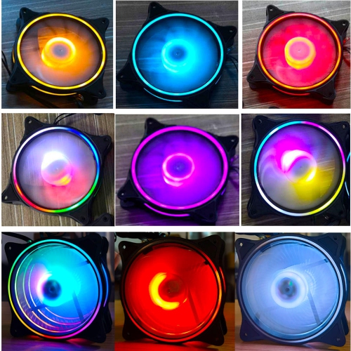 3 ventilateurs de refroidissement pour boîtier d'ordinateur RVB pour PC de jeu, tapis de refroidissement pour ordinateur portable avec contrôleur,