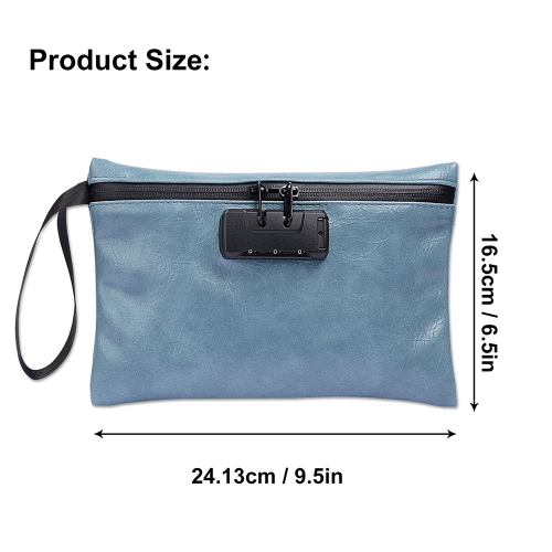 Smell Proof Bag Set, Blue Travel Storage Bag with Lock, Odor Proof Pouch Case Container with 1*Black Grinder, 4*Tube, 1*Tray