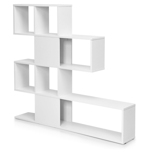 Topbuy 5-Shelf Modern Ladder Corner Bookshelf Display Storage Rack for Home&Office
