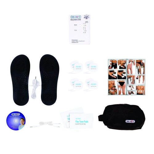 DR-HO'S Pain Therapy System 4-Pad - Essential Package - includes The Pain Therapy System 4-Pad, 8 Regular Body Pads, 2 Large Body Pads, Travel Foot T