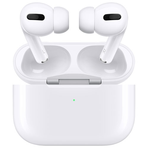 Écouteurs boutons 100 % sans fil suppression bruit AirPods Pro Apple avec étui recharge MagSafe - Blanc - Boîte ouverte