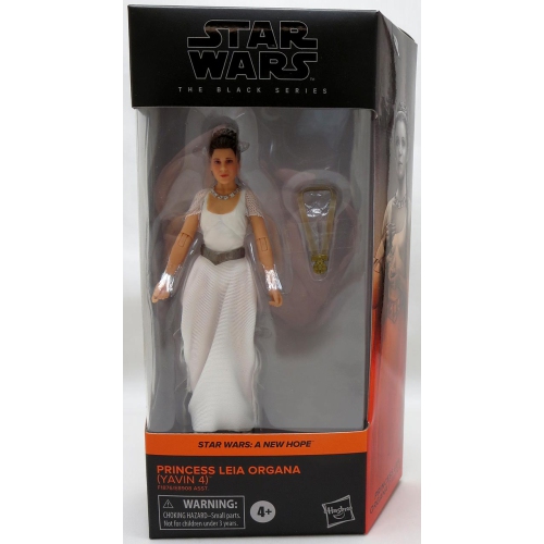 STAR WARS  The Series 6 Inch Action Figure Box Art Wave 6 - Princess Leia Organa (Yavin Iv Ceremonial Dress) In Black Great figure, shipped safely for collectors