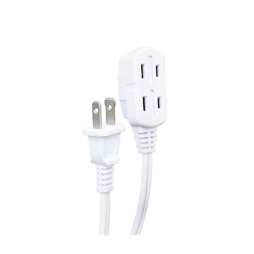 Xtrcity - 3 Outlet Extension Cord, 4.5 Meter Length, For Indoor Use, White