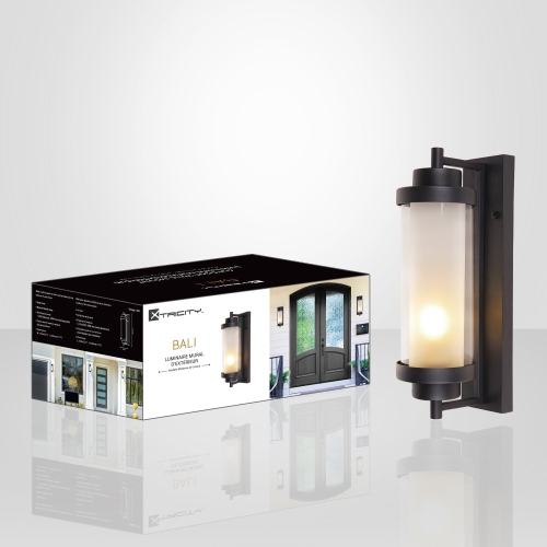 Xtricity - Outdoor Wall Light, 17.1'' Height, From the Bali Collection, Black