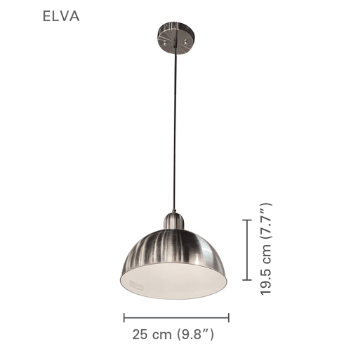 Xtricity - Pendant Light, 10'' Width, From the Elva Collection, Silver