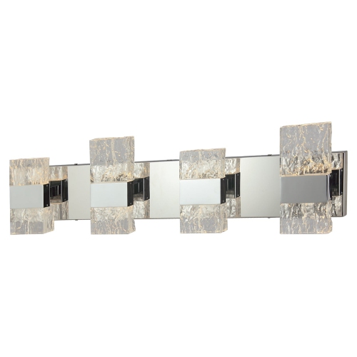 XTRICITY  - Led Vanity Light, 29.5" Width, From The Christalina Collection, Chrome Finish