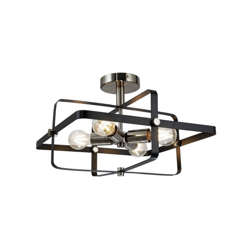 XTRICITY  - 4-Light Ceiling Light, 16.5" Width, From The Sunkey Collection In Black