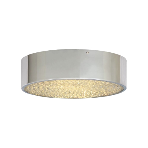 XTRICITY  - Drum Ceiling Light With Integrated Leds, 12" Diameter, From The Dublin Collection, Chrom