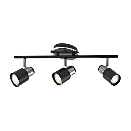 Xtricity - 3 Head Track Light, 20.5'' Width, From the Harbour Collection, Brushed Nickel and Black