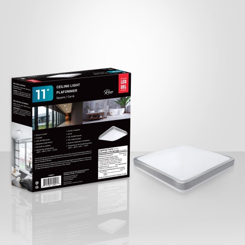 Xtricity - Flush Mount with Integrated LEDs, Dimmable, 11 '' Width, 15W, 3000K Soft White