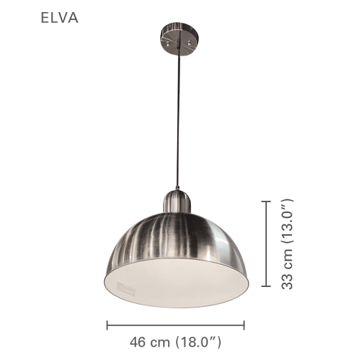 Xtricity - Pendant Light, 18'' Width, From the Elva Collection, Silver