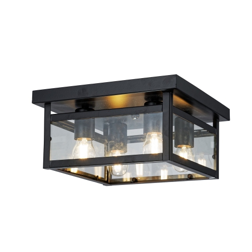 XTRICITY  - 4-Light Ceiling Light, 11.8" Width, From The Panama Collection In Black