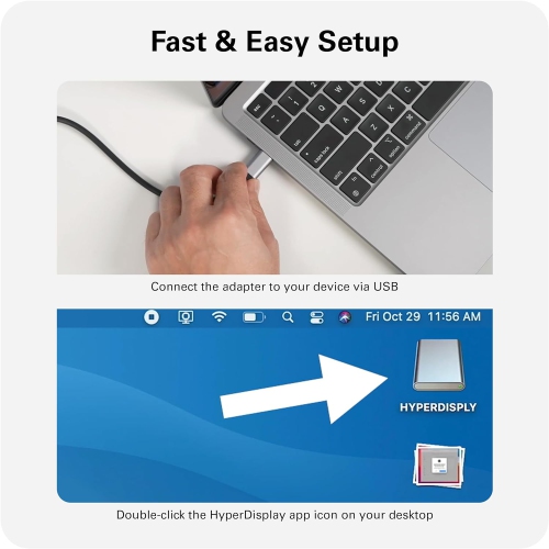 Targus HyperDrive USB-C Dual 4K HDMI Adapter for M1 MacBook 