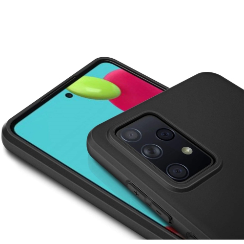 TopSave Matte Finish Soft Gel Rubber Jelly TPU Back Cover Case For Samsung Galaxy A33 5G, Black