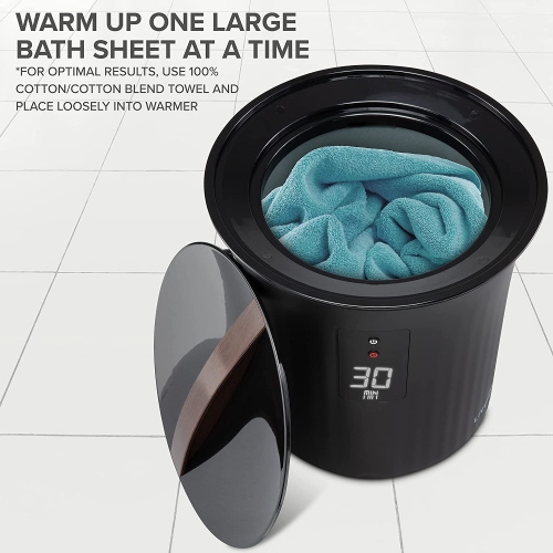 Live Fine Towel Warmer | Bucket Style Luxury Heater with LED Display, Adjustable Timer, Auto Shut-Off | Fits 40” x 70” Oversized Bath Sheet Towel