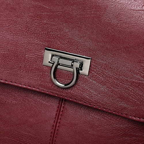 Backpack for Girls/Women Waterproof Daypack Casual Convertible Business/Travel Leather Backpack/Handbag -Maroon