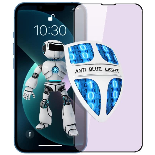 TopSave [1 Piece] ANTI BLUE LIGHT, Full Sized Full Coverage Tempered Glass, 9H Hardness, Case Friendly for iPhone 12, iPhone 12 Pro