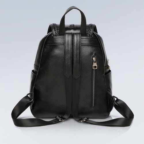 navor Backpack for Girls/Women Waterproof Daypack Casual Convertible Business/Travel Leather Backpack/Handbag -Black