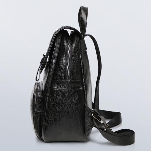 navor Backpack for Girls/Women Waterproof Daypack Casual Convertible Business/Travel Leather Backpack/Handbag -Black