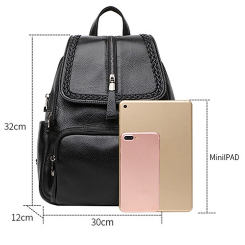 navor Backpack for Girls/Women Waterproof Daypack Casual Convertible Business/Travel Leather Backpack/Handbag -Black