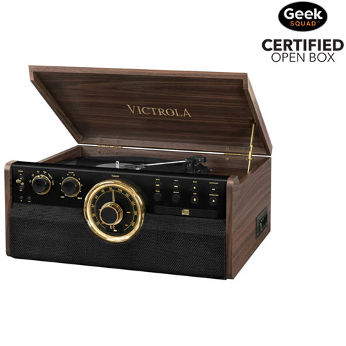 Open Box - Victrola 370B 7-in-1 Nostalgic Belt Drive Turntable with USB Encoding