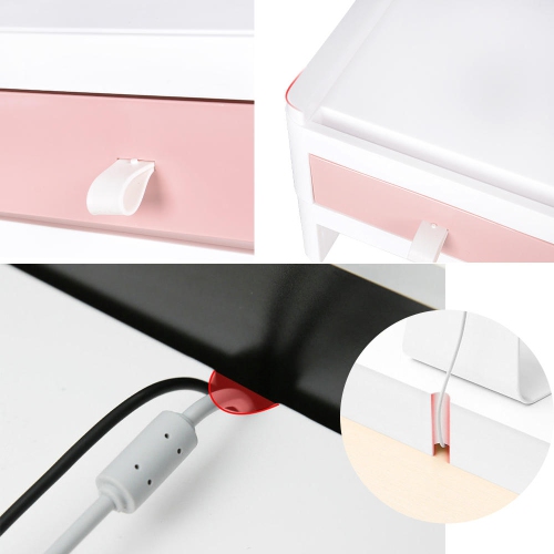 20.07'' Laptop/Monitor Stand Computer Screen Riser Holder Office Desktop Organizer with Storage Bracket- Moustache® - White