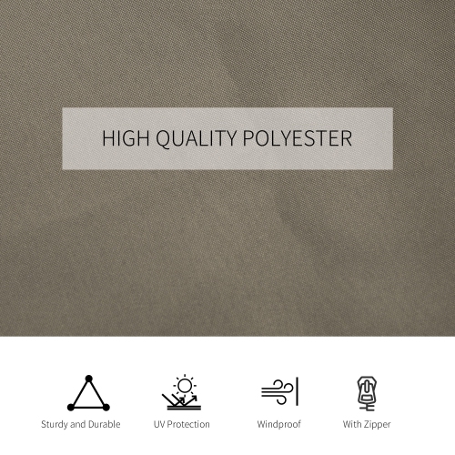 Outsunny 10' x 12' Universal Gazebo Sidewall Set with 4 Panels, Hooks/C-Rings Included for Pergolas & Cabanas, Brown