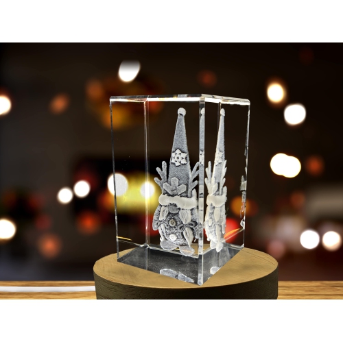 Candles 3D Engraved Crystal Keepsake/Gift/Decor/Collectible/Souvenir