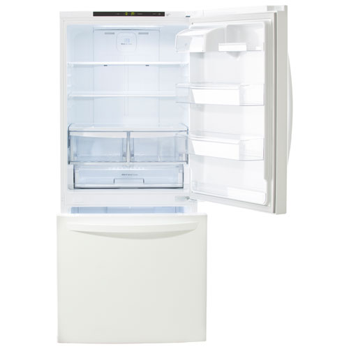 LG 30" 22.1 Cu. Ft. Bottom Freezer Refrigerator - White