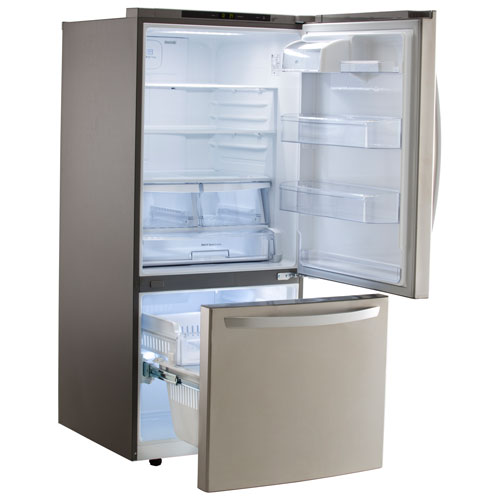 LG 30" 22.1 Cu. Ft. Bottom Freezer Refrigerator (LRDNS2200S) - Stainless Steel