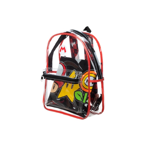 Super Mario Clear Backpack with Removable Pouch