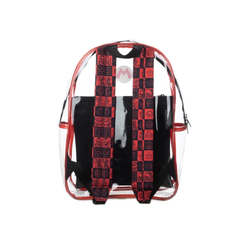 Super Mario Clear Backpack with Removable Pouch