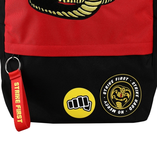 Cobra Kai Big Logo Strike First Zipper Puller Backpack