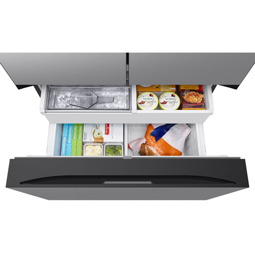 Samsung BESPOKE 36" 30.1 Cu. Ft. 3-Door French Door Refrigerator - Stainless Steel