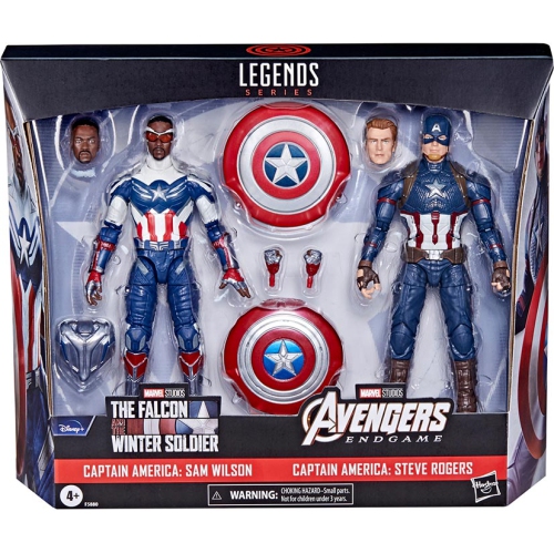 Marvel Legends 6 Inch Action Figure 2 Pack Captain America Steve Rogers Sam Wilson