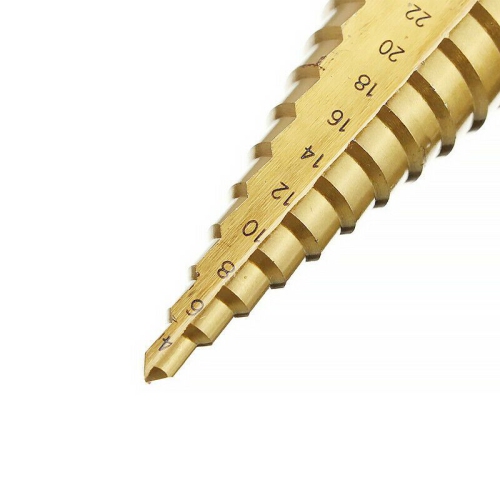 3Pcs Titanium Step Drill Bit High Speed Steel Drill Cone Bits HSS combined with a titanium coating. More capable and durable