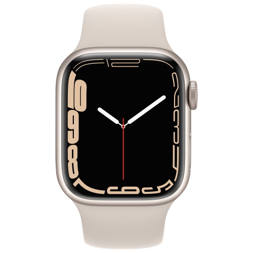 Apple Watch Series 7 (GPS) 41mm Starlight Aluminum Case with Starlight Sport Band by APPLE - Refurbished condition - Image 2