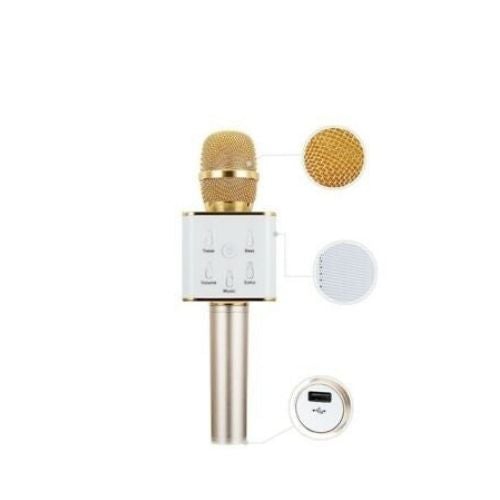 Wireless Handheld Microphone KTV Karaoke Stereo USB Player Bluetooth Q7