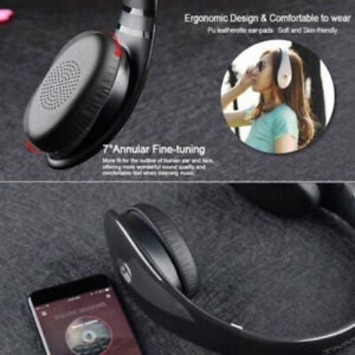 Wireless Headset Bluetooth Cordless Headphone Microphone TF Micro USB MP3 Player