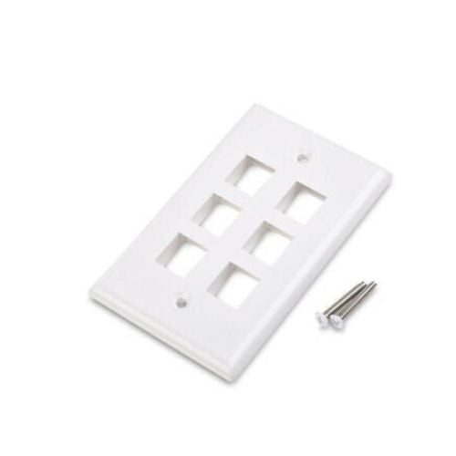 Connecteur RJ45 à 6 ports pour plaque murale Cat 5e réseau Ethernet