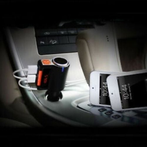 Handsfree Wireless Bluetooth Handsfree FM Transmitter USB Cigarette Charger